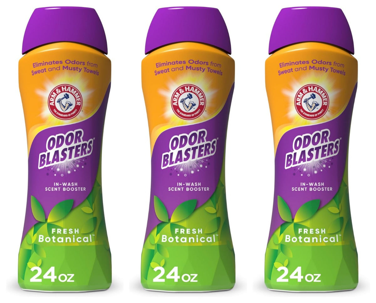 3 Bottles Arm & Hammer Odor Blasters In-Wash Scent Booster 24oz