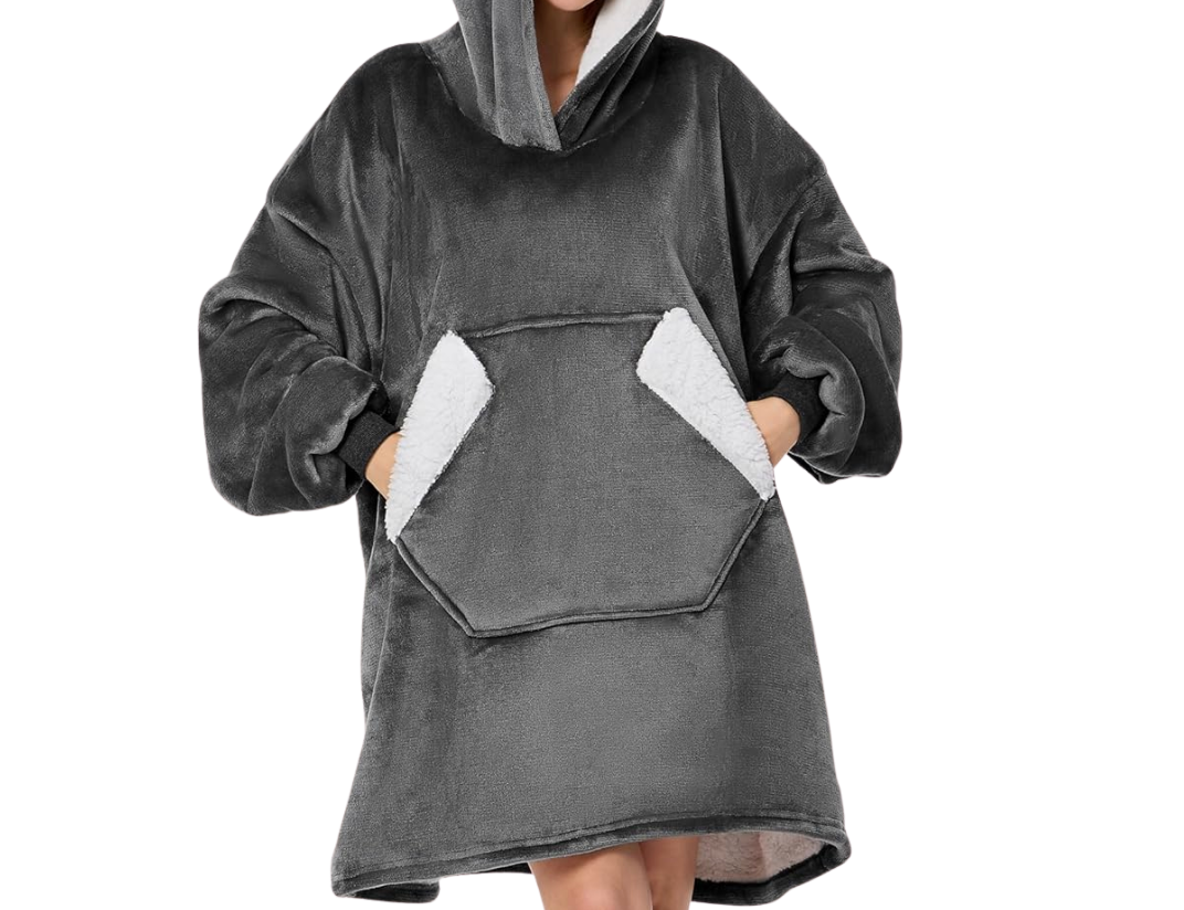 Oversized Sherpa Fleece Wearable Blanket Hoodie
