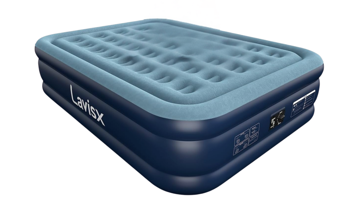 Queen Air Mattress with Built-In Pump, 18-Inch Raised