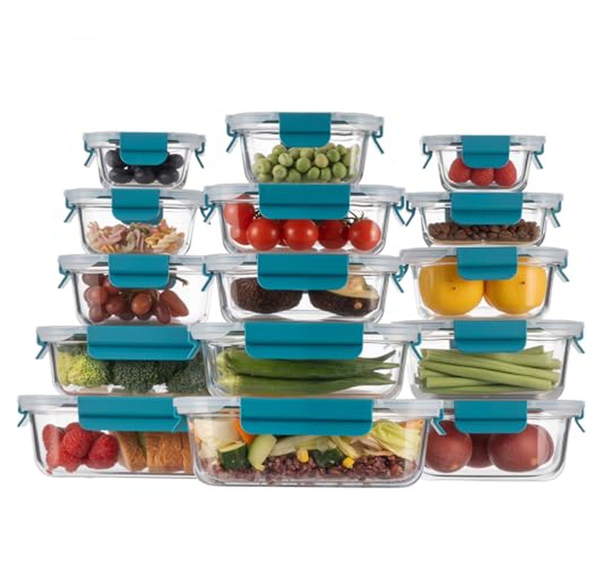 15 Pack Airtight Glass Meal Prep Containers