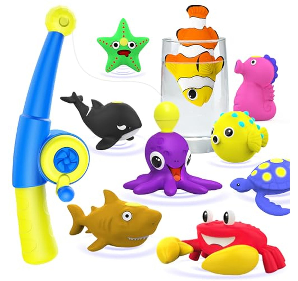 Color Changing Magnetic Fishing Bath Toys Set
