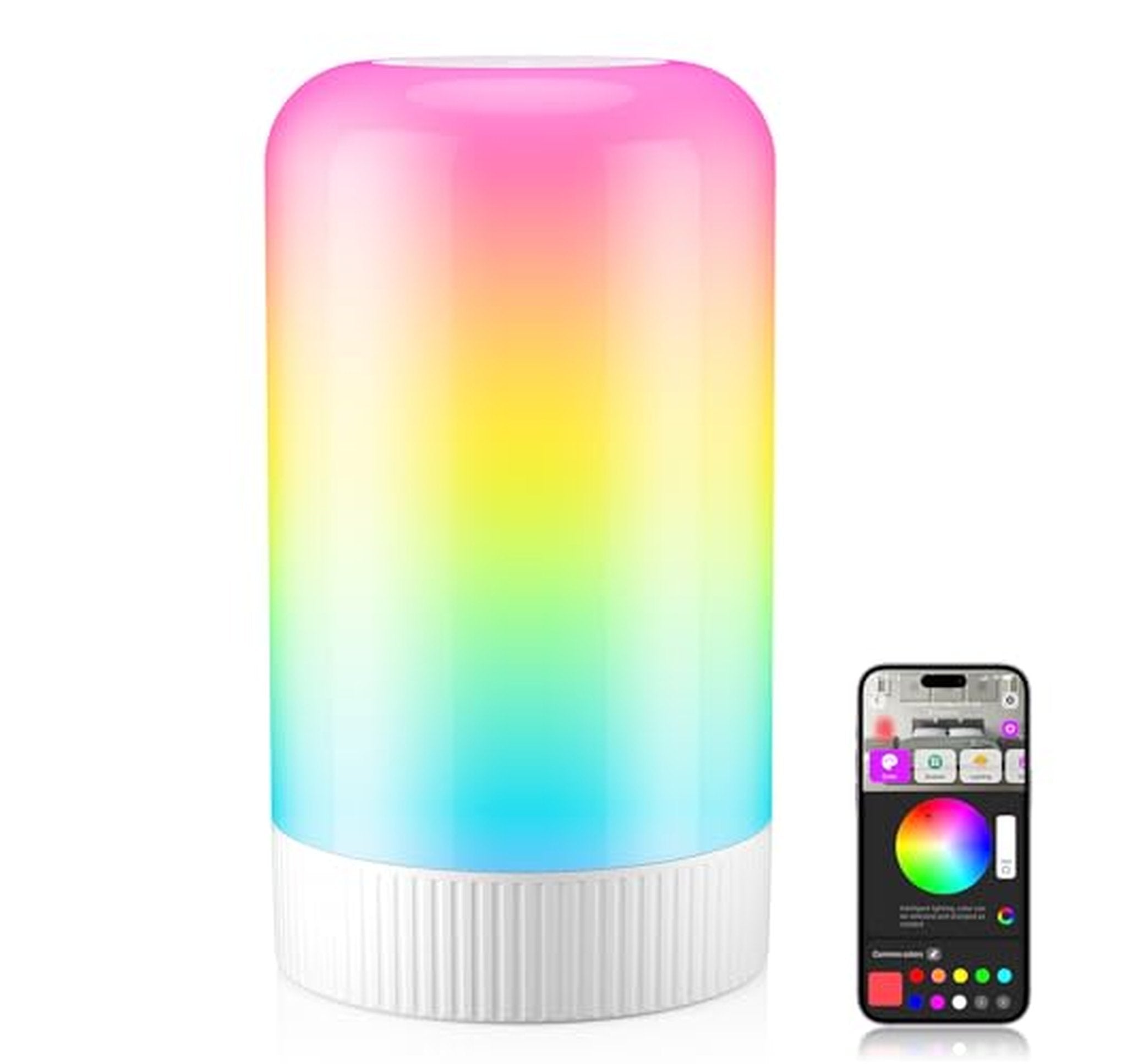 RGBICWW Smart Touch Bedside Lamp with App Control