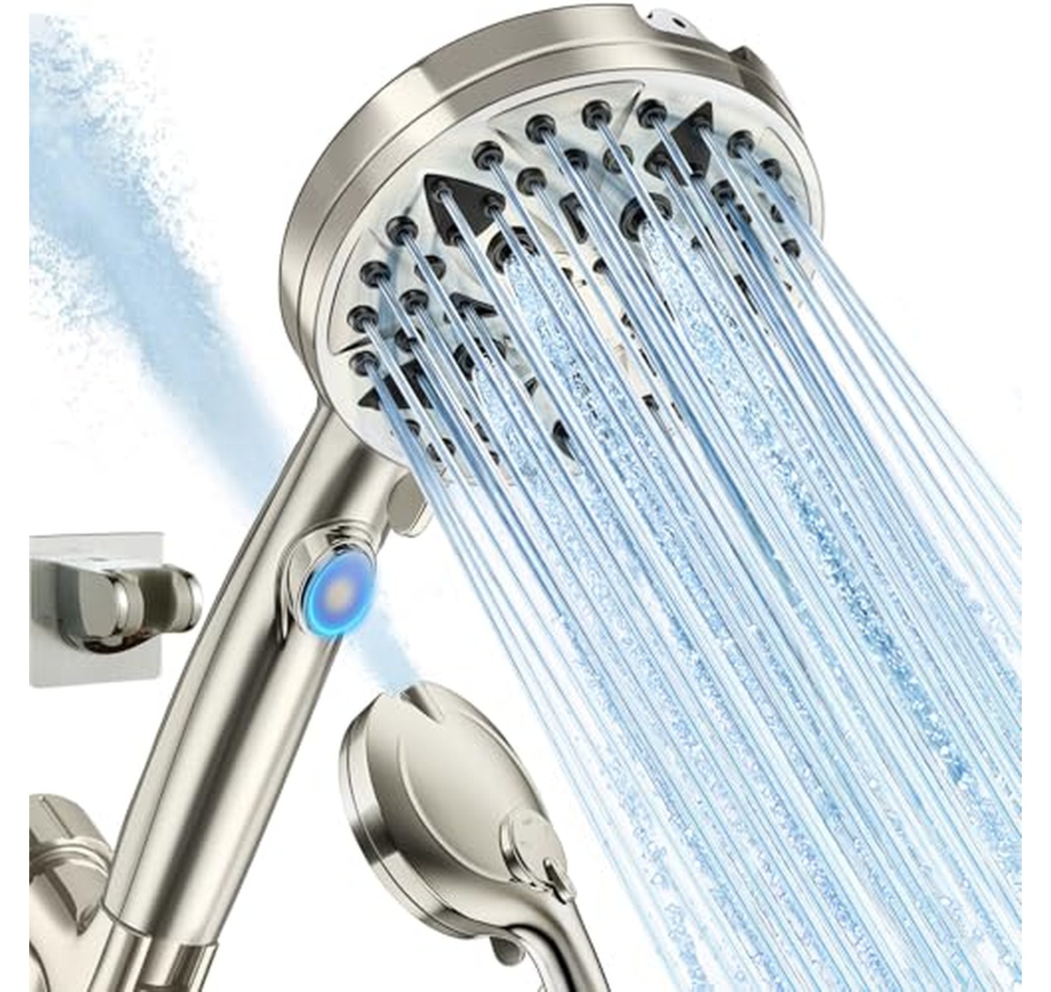 High Pressure 9-Mode Handheld Shower Head with Hose