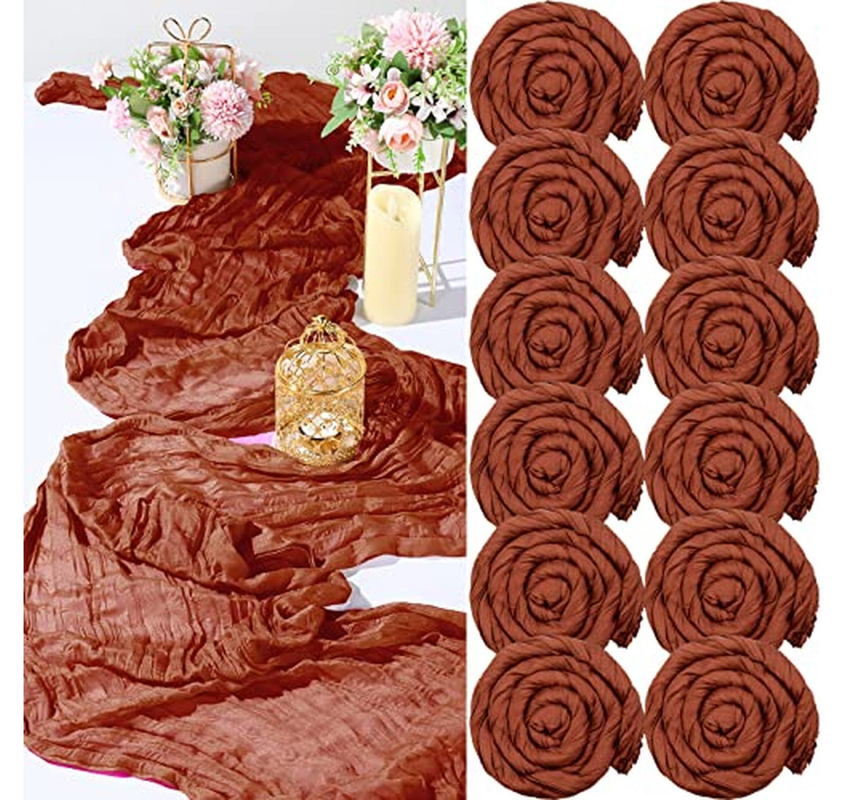 12 Pack Cheesecloth Gauze Table Runners