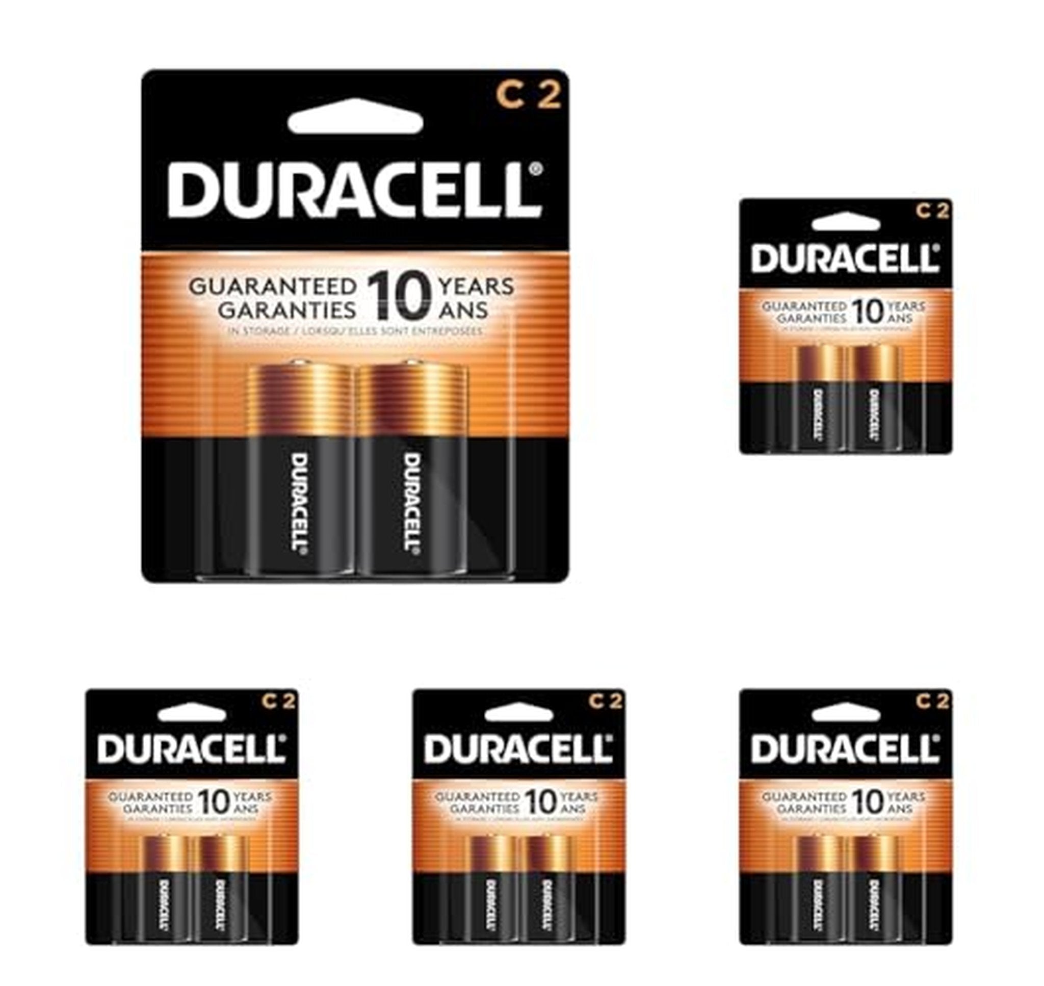 5 Pack Duracell Coppertop C Alkaline Batteries