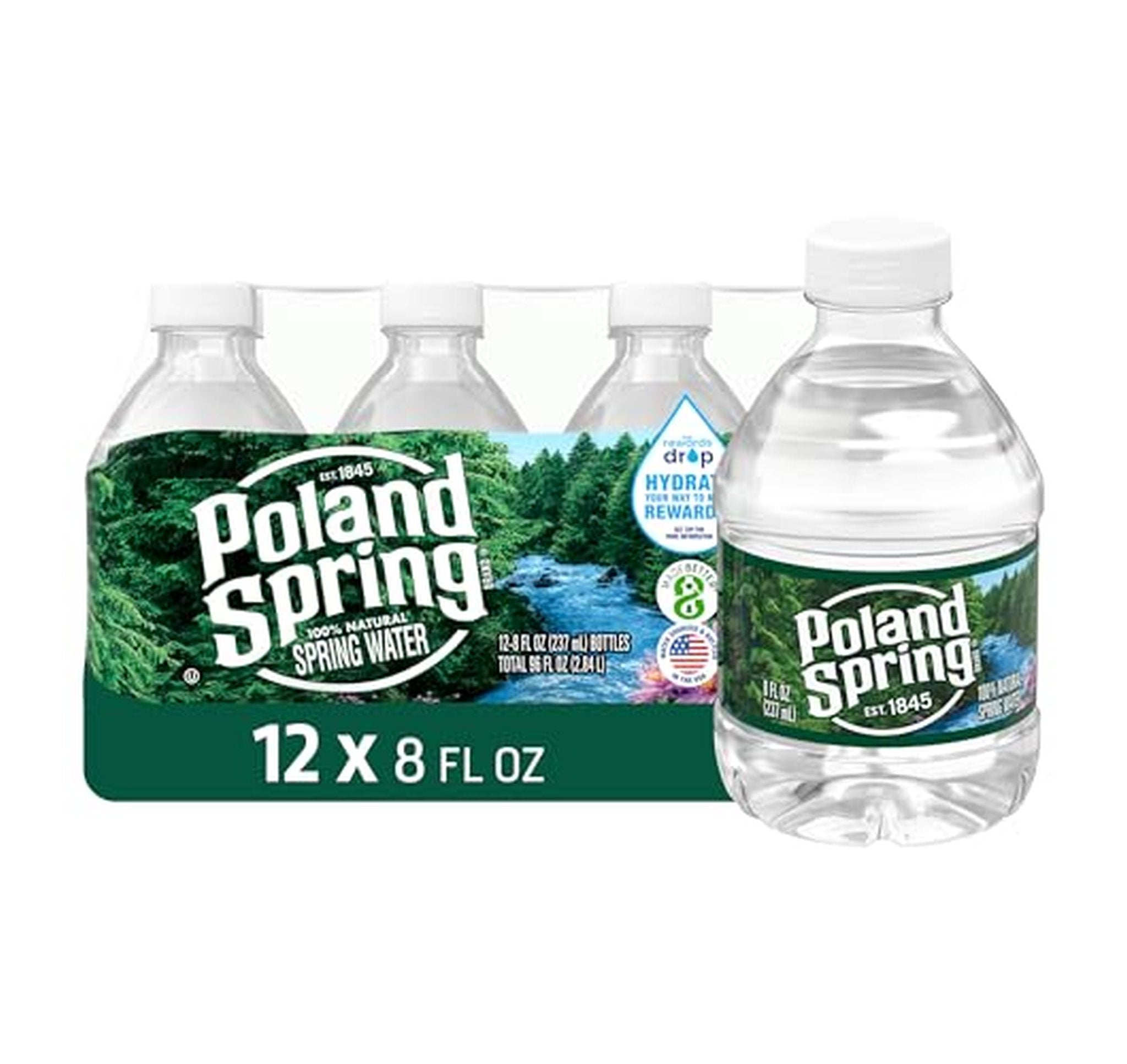 12 Pack Poland Spring 8 oz Bottled Water
