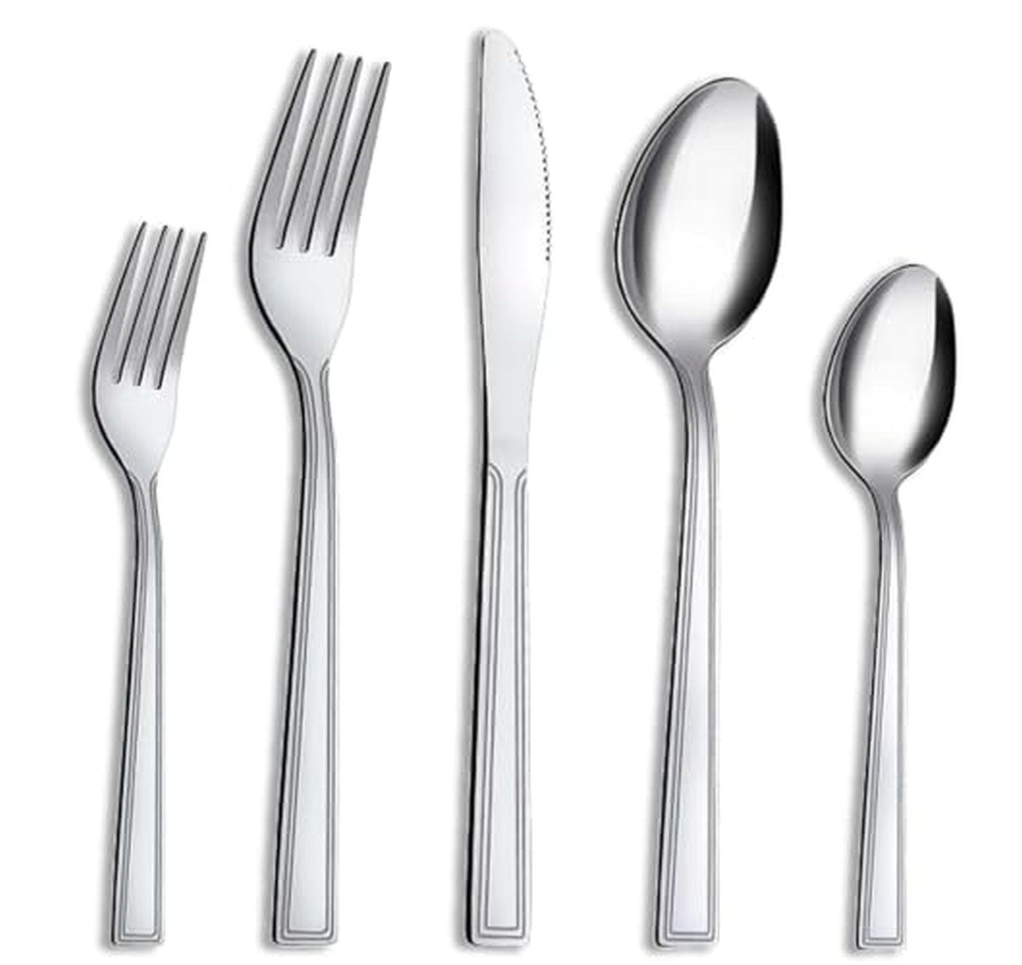 30 Piece Stainless Steel Silverware Flatware Set