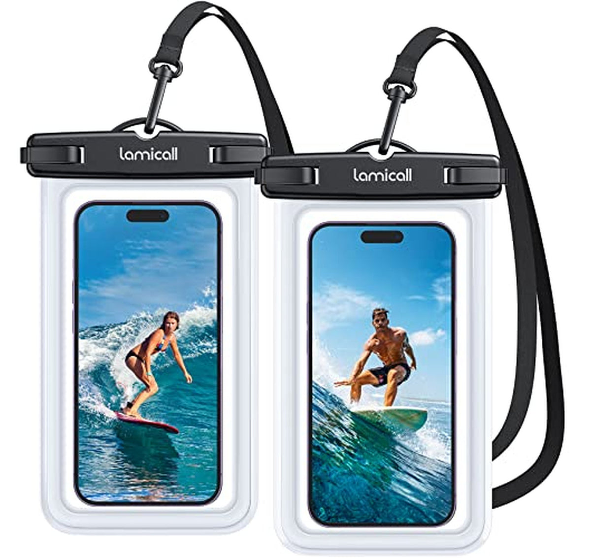 2 Pack IPX8 Waterproof Phone Pouch Cases