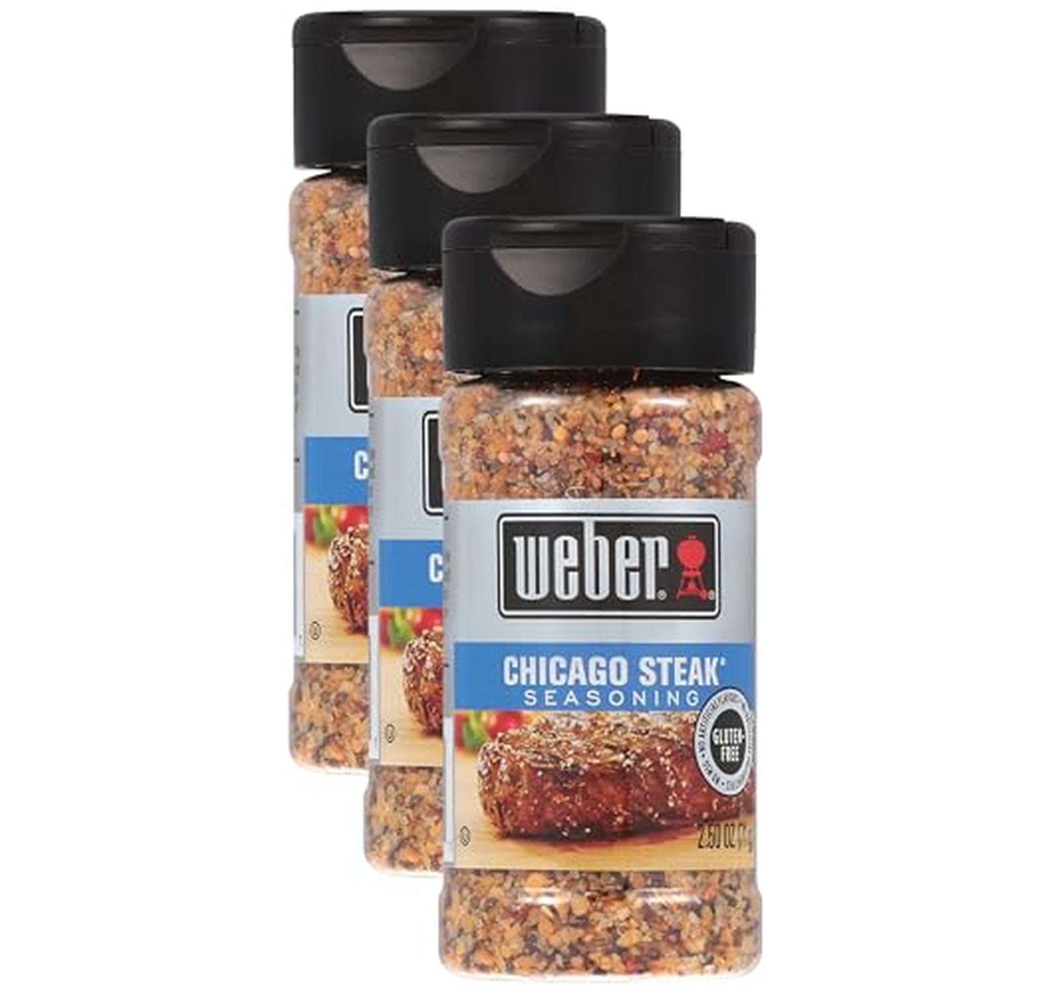 3 Pack Weber Chicago Steak Seasoning 2.5 Ounce Shakers