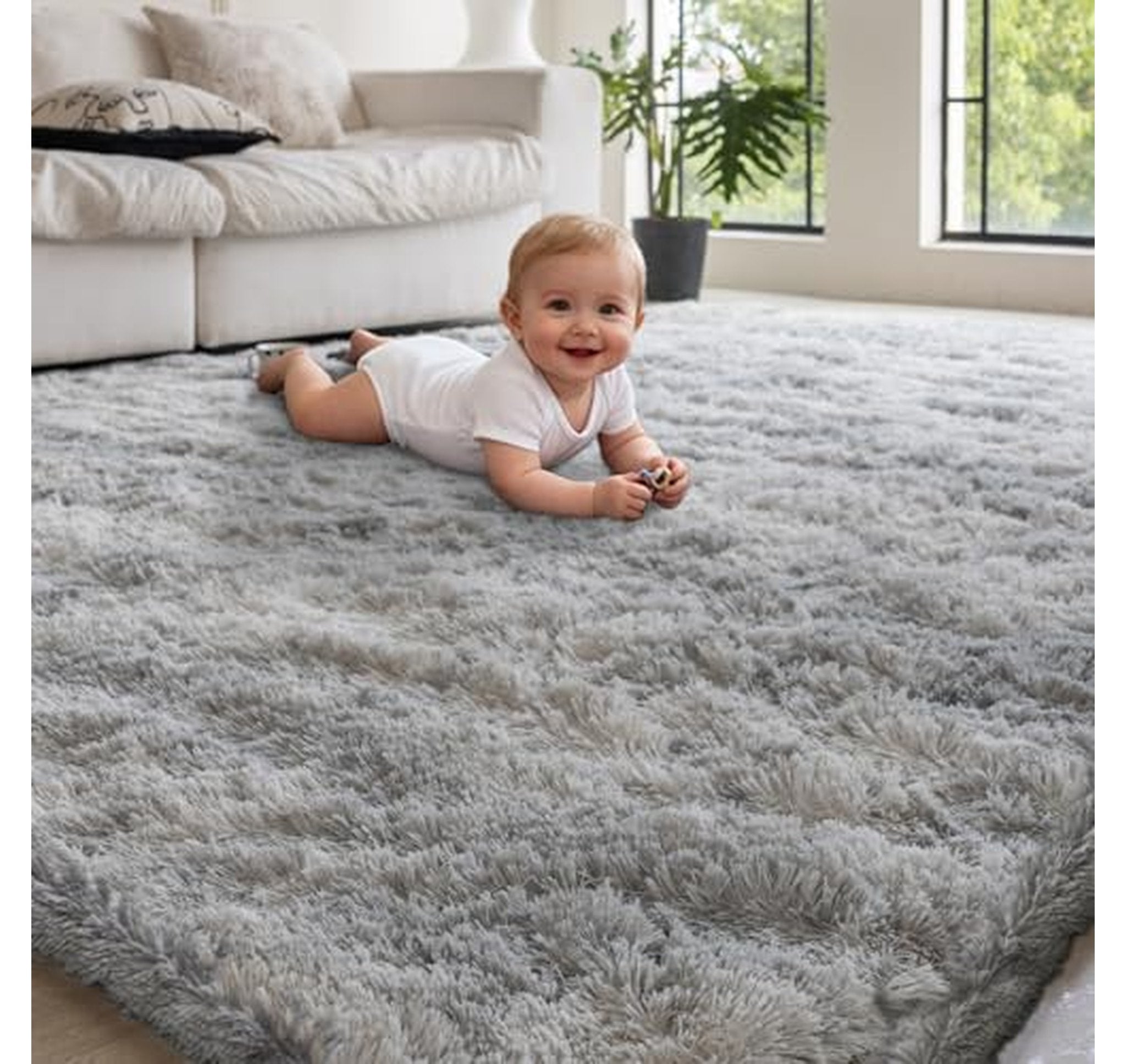 Soft Shaggy 4x6 Area Rug for Bedroom Living Room