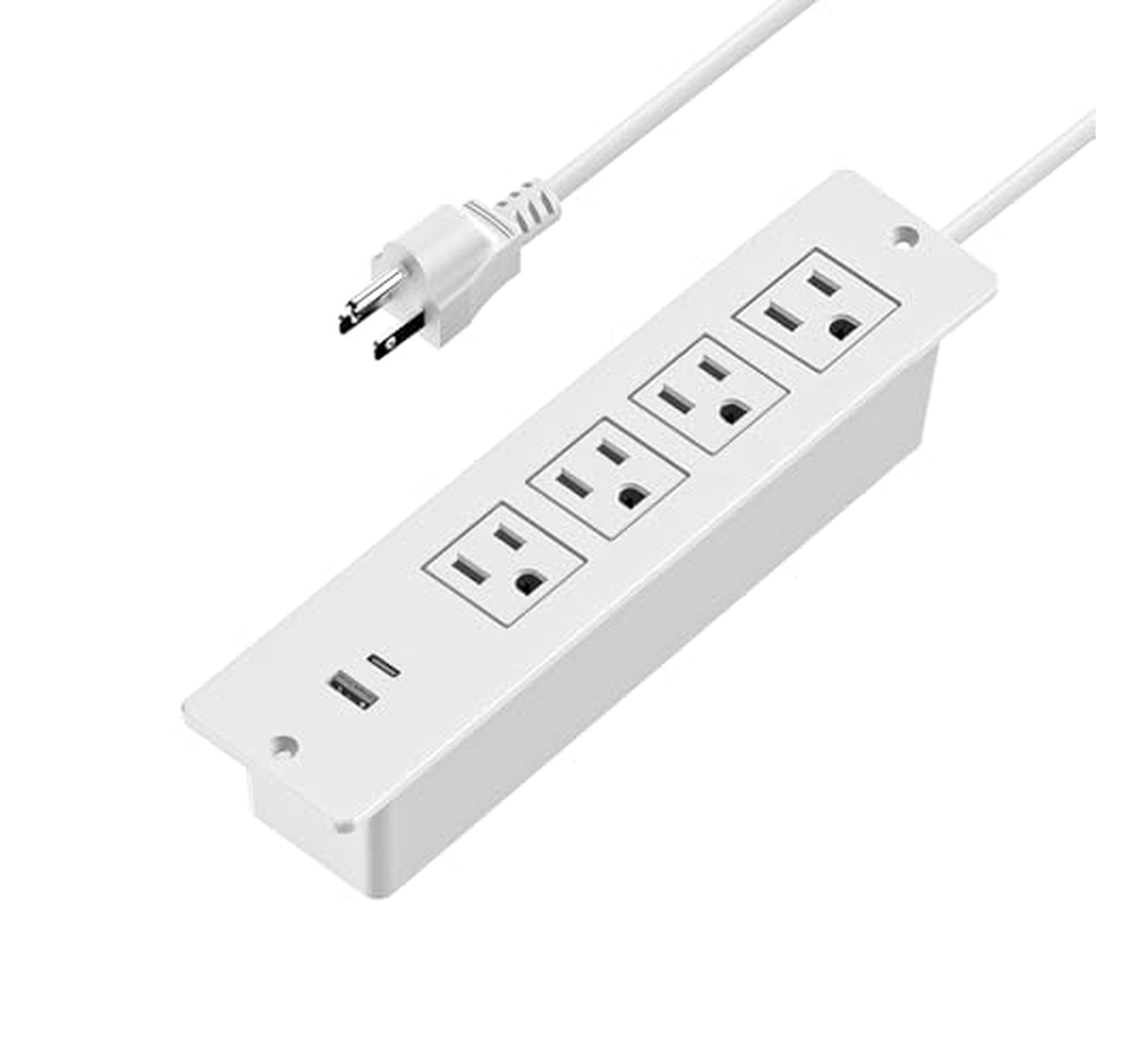Recessed Flush Mount Power Strip with USB Ports