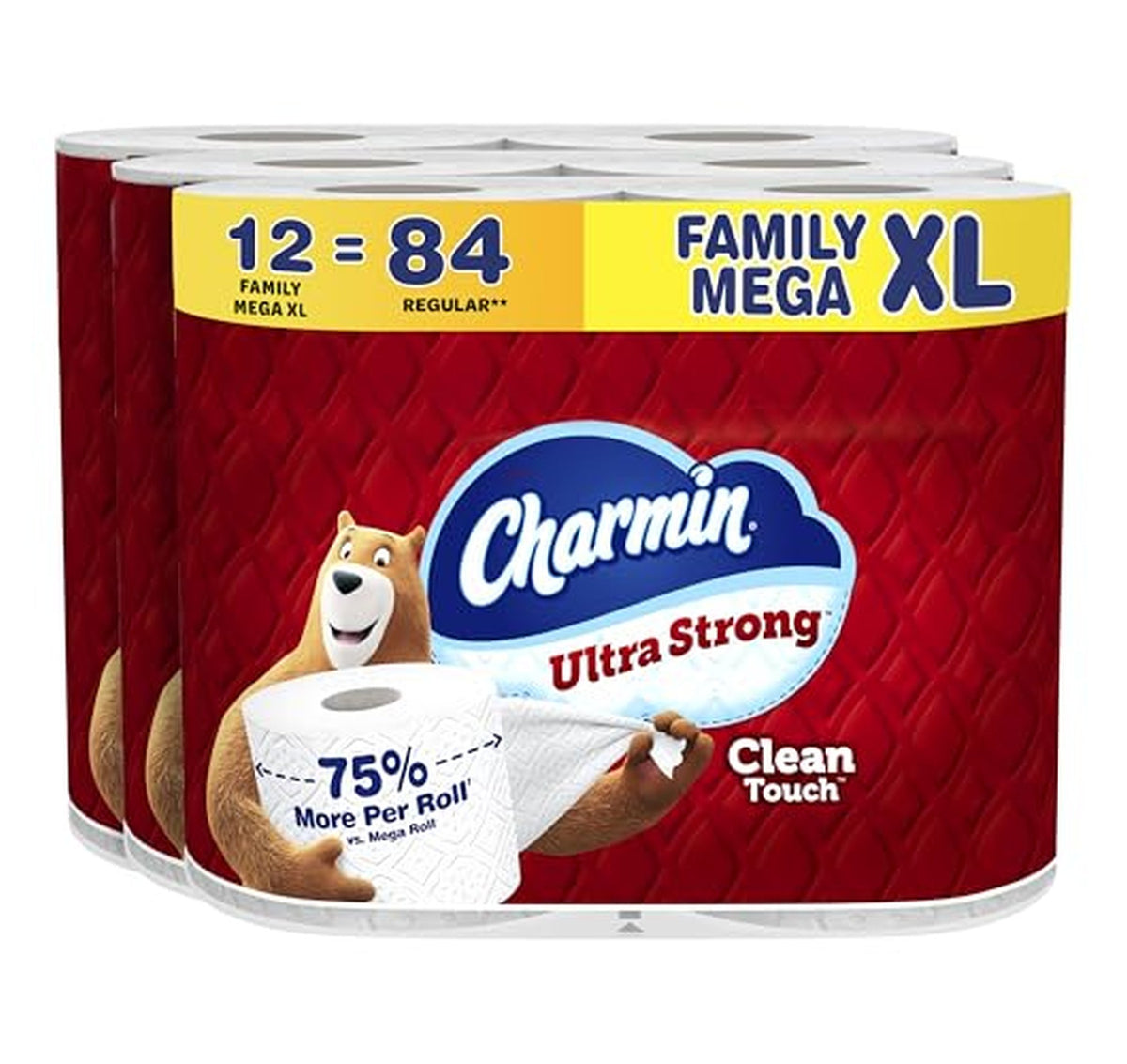 24 Family Mega XL Rolls Charmin Ultra Strong Toilet Paper (=168 Regular Rolls) Add 2 To Your Cart!