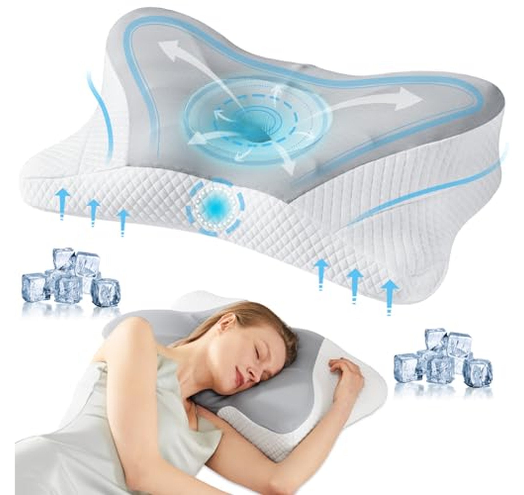 Ergonomic Memory Foam Cervical Neck Pillow