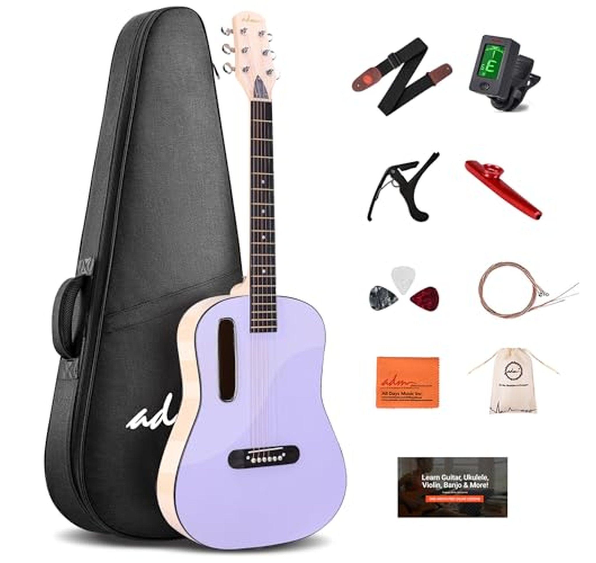 38-Inch Beginner Acoustic Guitar Starter Kit