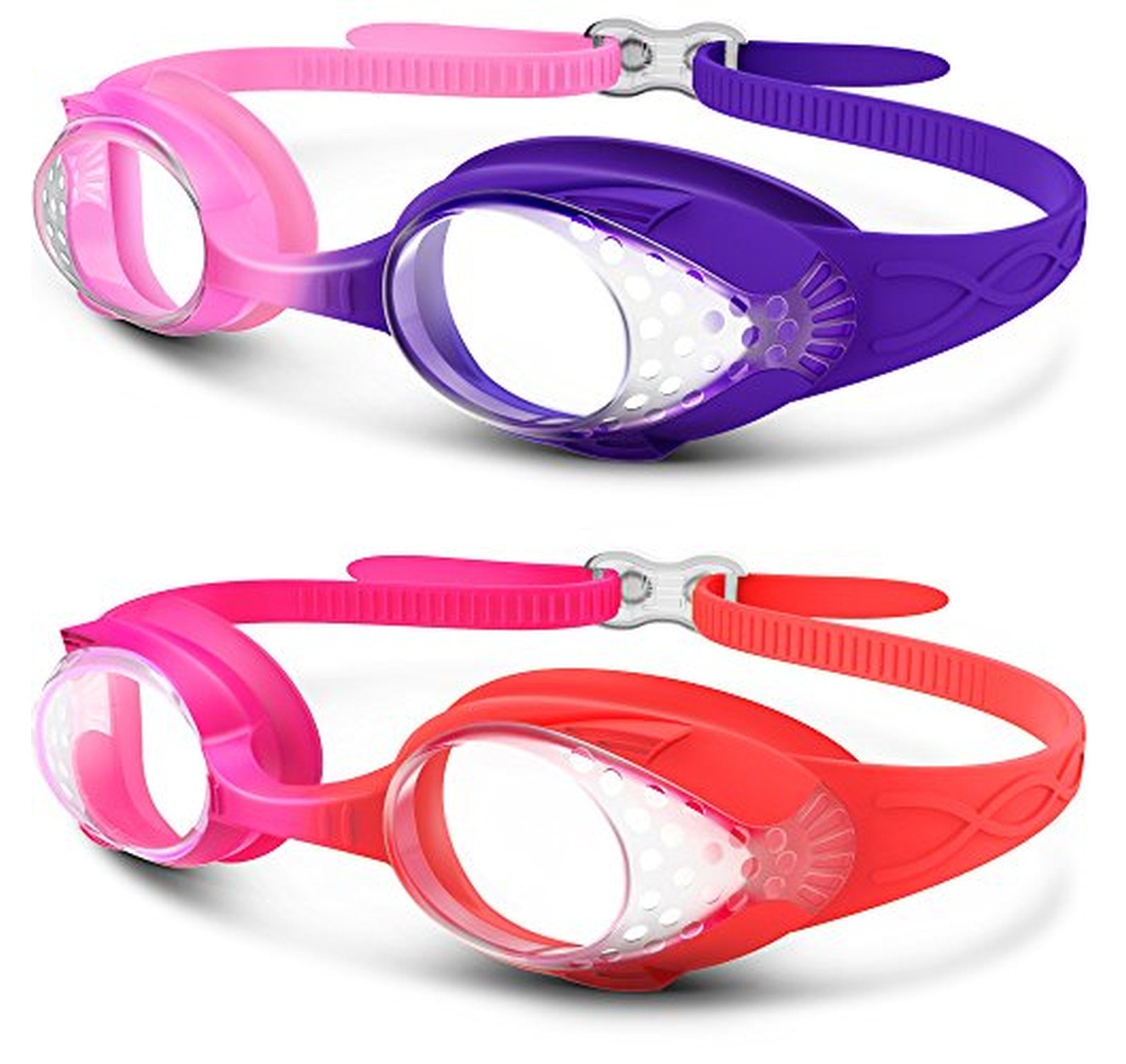 2 Pack Kids Adjustable Swim Goggles