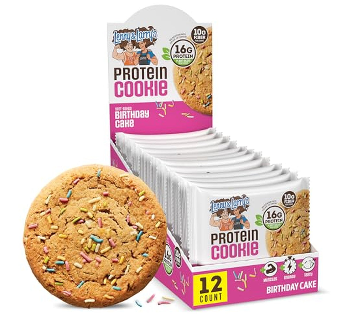 12 Pack Lenny & Larry's Birthday Cake Protein Cookies