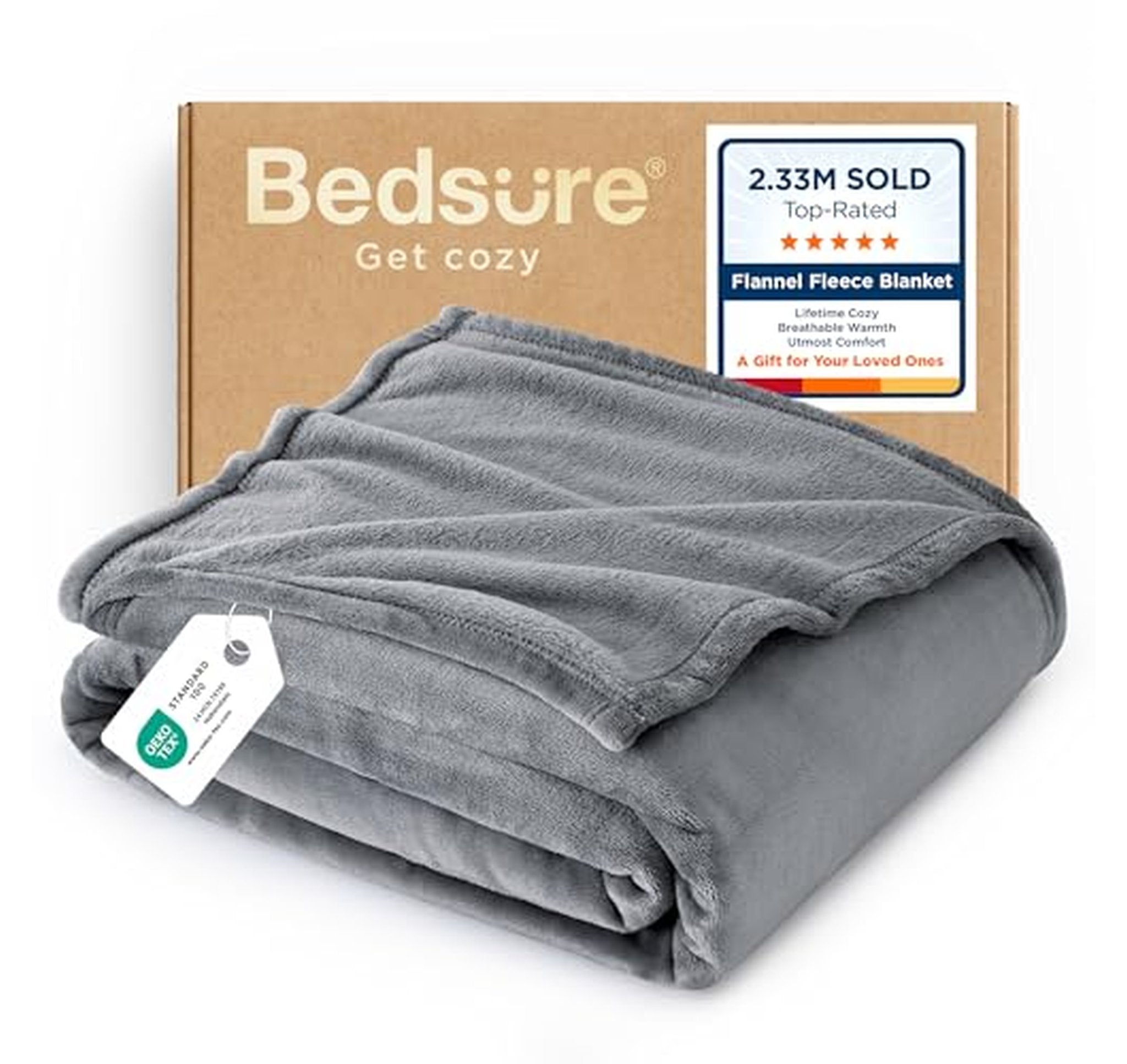 Bedsure Lightweight Fleece Throw Blanket 50x60