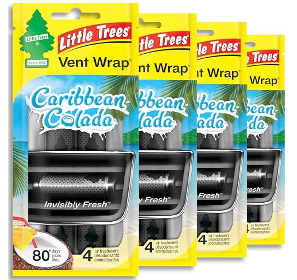 16 Pack LITTLE TREES Vent Wrap Car Air Fresheners