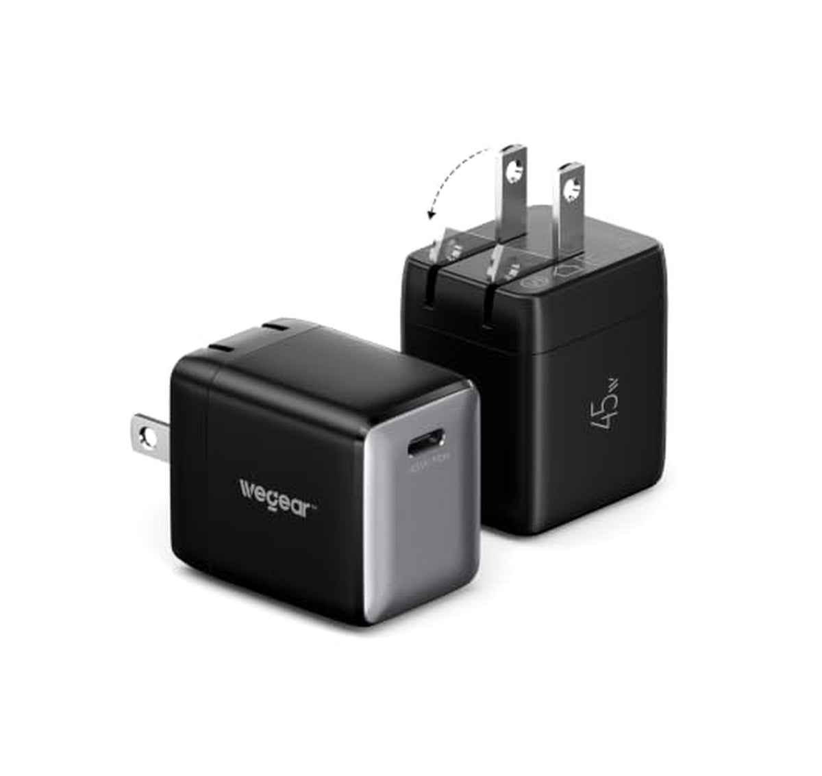 2 Pack 45W GaN USB C Phone Chargers