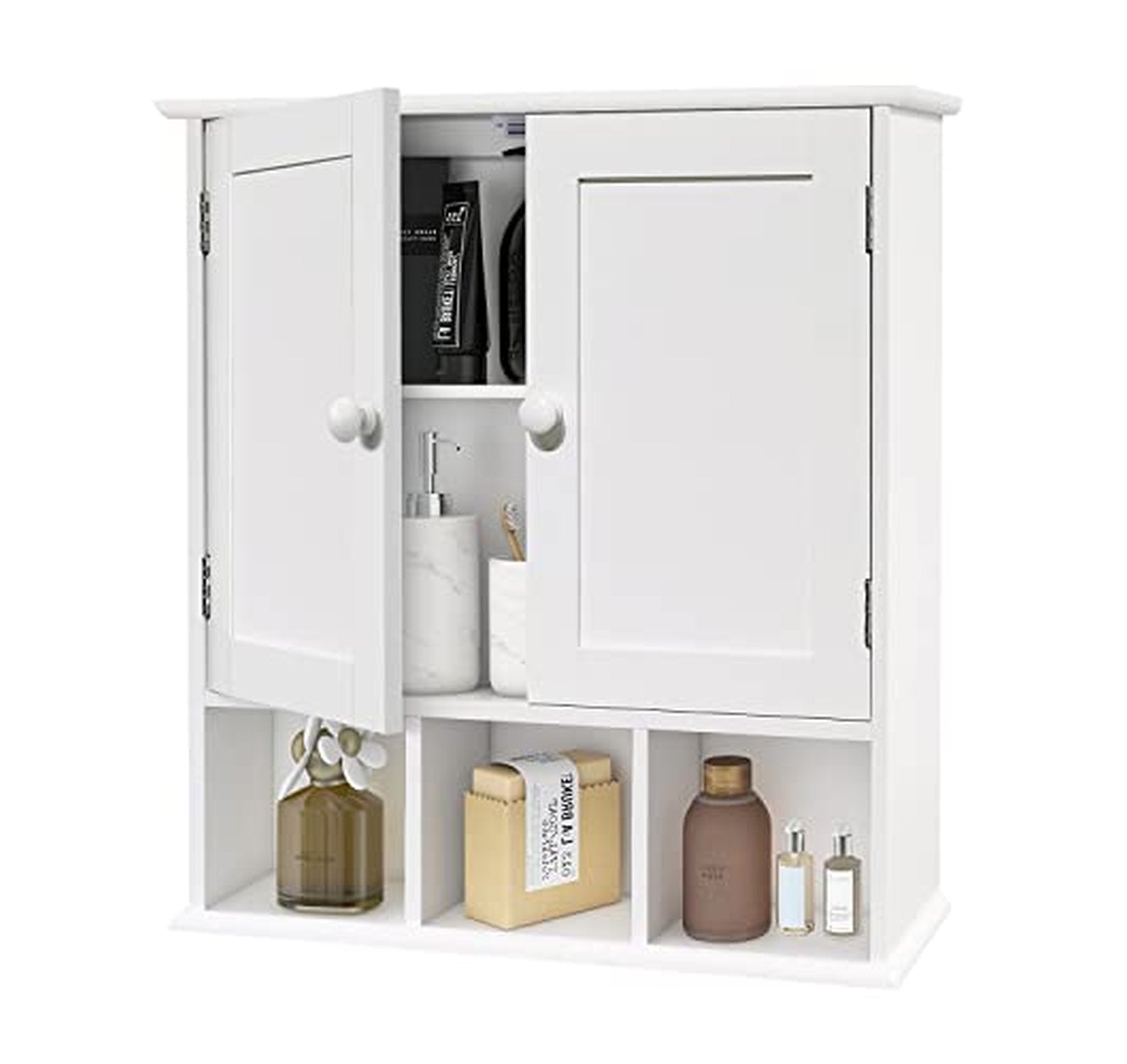 Wall Mounted Bathroom Cabinet with Adjustable Shelves
