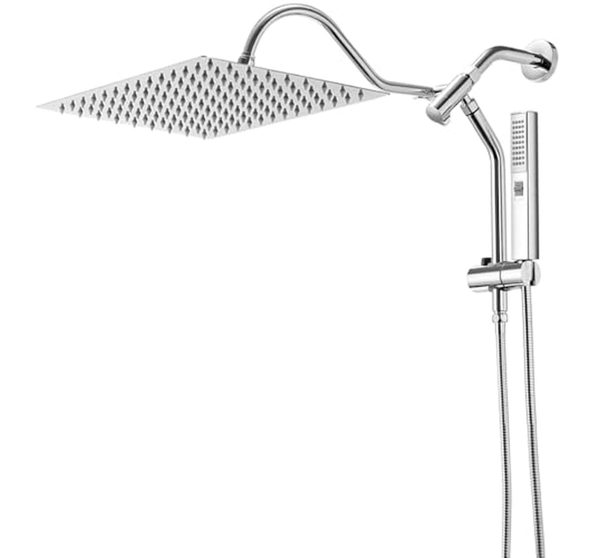 12x8 Inch Rainfall Shower Head with Handheld Set