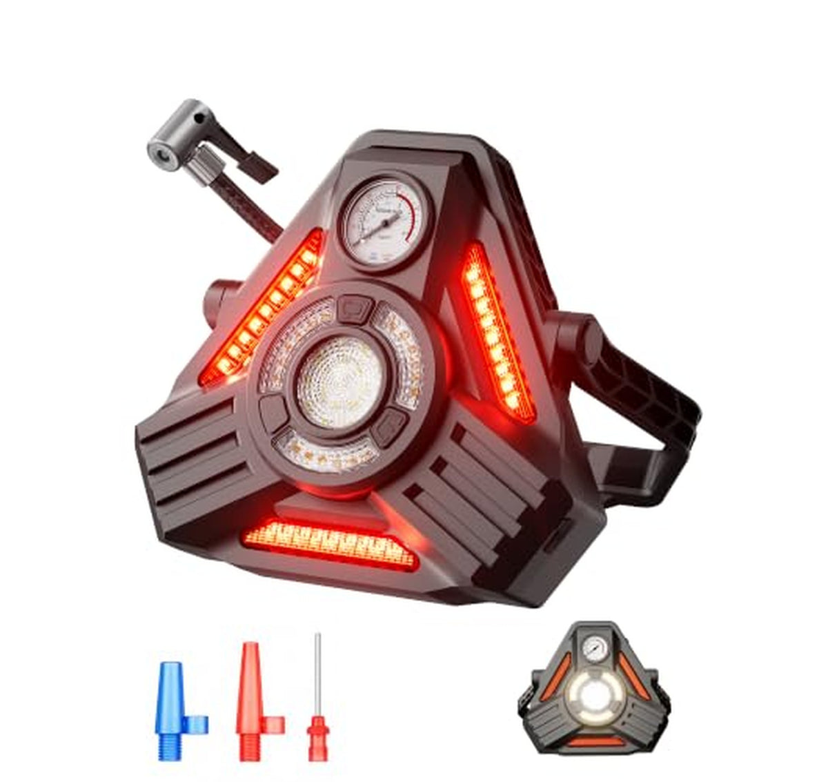 Cordless Rechargeable Portable Tire Inflator with Gauge