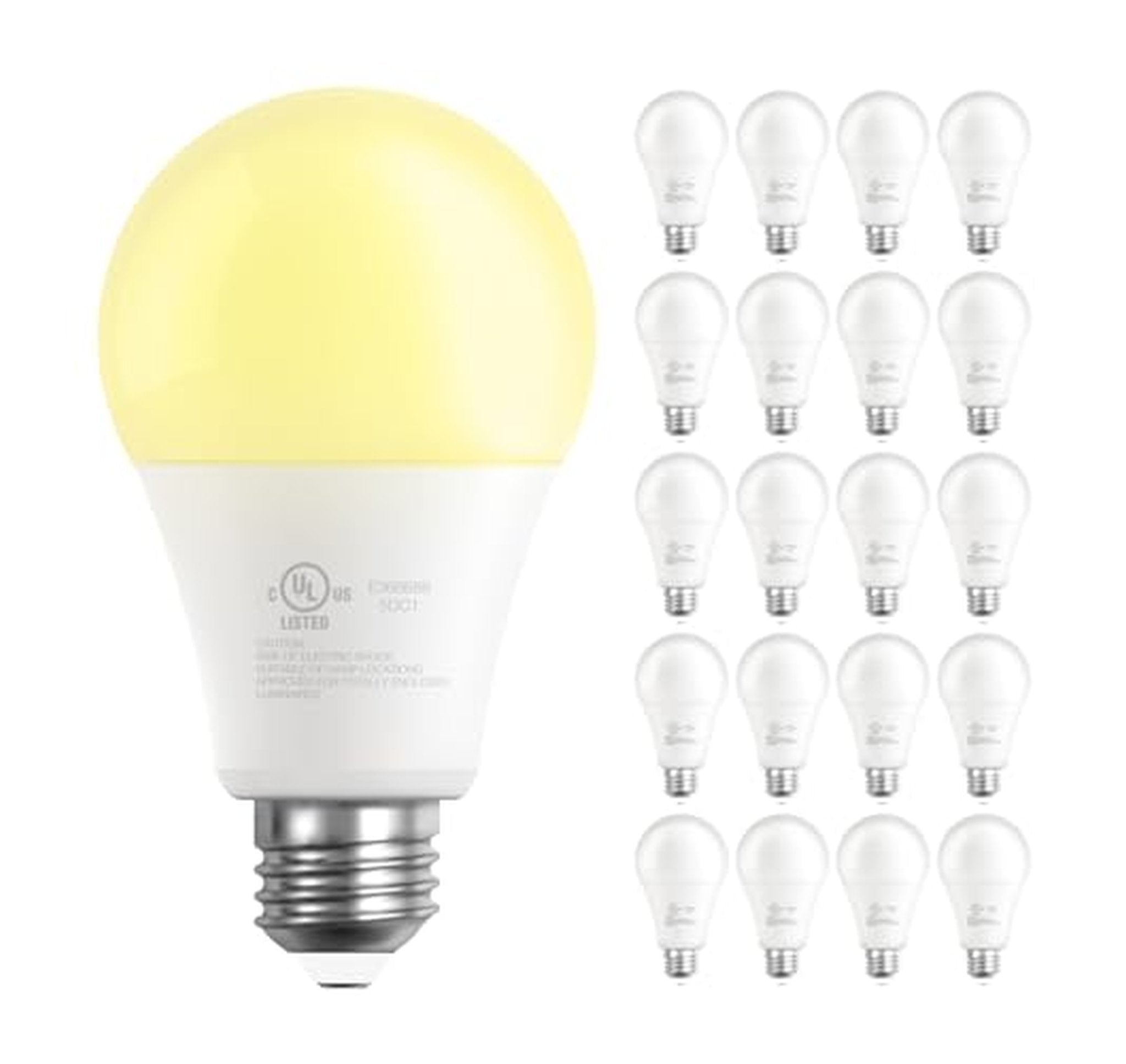 20 Pack 60W Equivalent A19 LED Light Bulbs