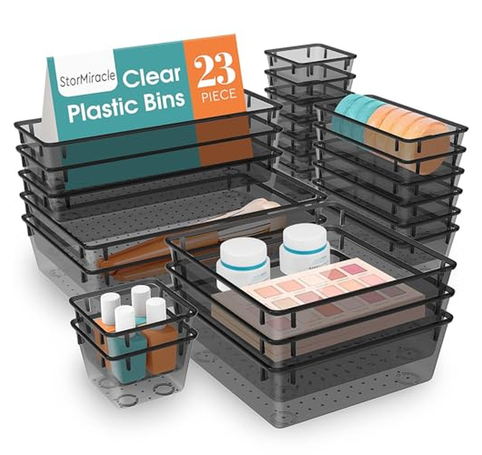 23 Pack Drawer Organizer Trays Assorted Sizes