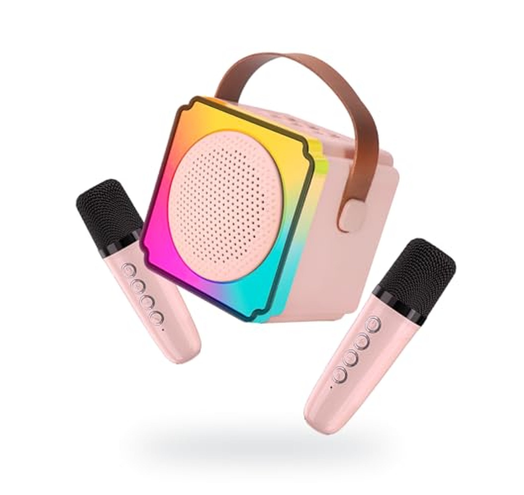 Portable Bluetooth Karaoke Machine with 2 Wireless Microphones