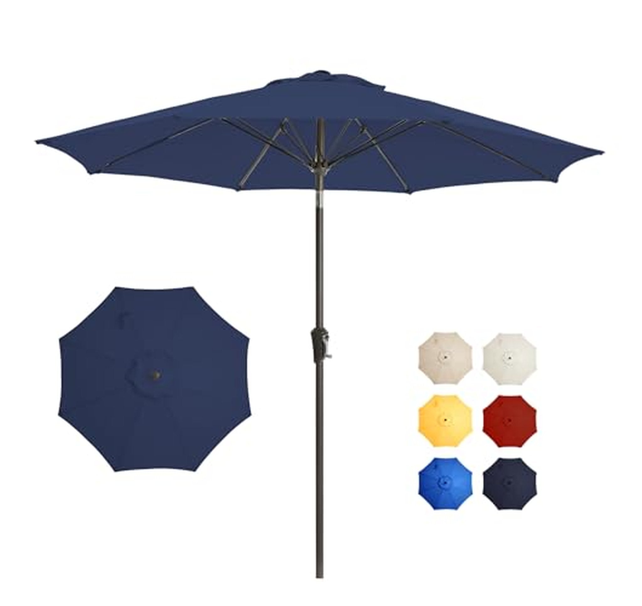 9FT Outdoor Patio Umbrella with Crank Tilt