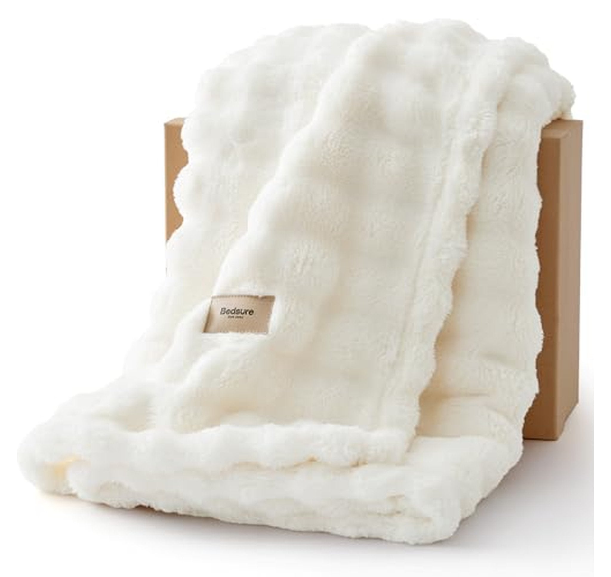 Bedsure 3D Fleece Bubble Throw Blanket