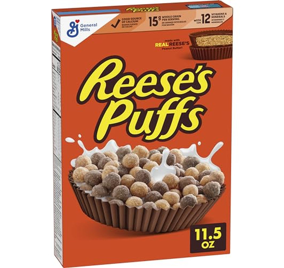 Reese's Puffs Chocolate Peanut Butter Cereal, 11.5 oz