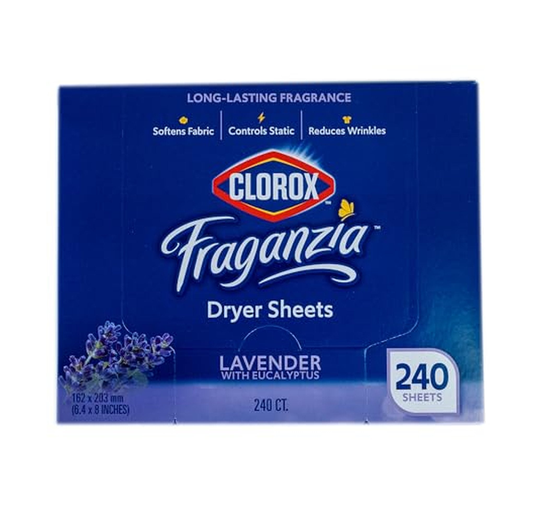 Clorox Fraganzia Lavender Eucalyptus Dryer Sheets 240 Count