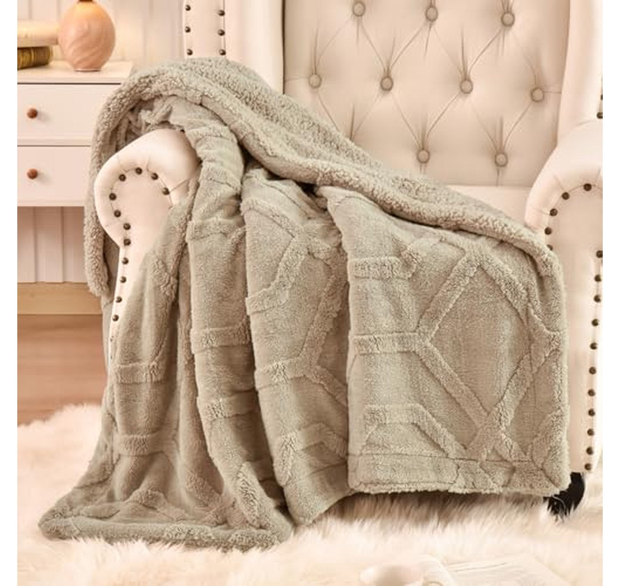 Sherpa Fleece Throw Blanket 50"x60"