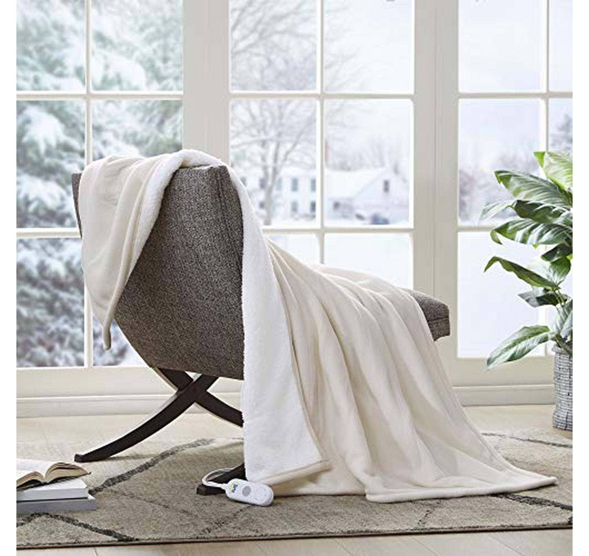 Serta Heated Electric Throw Blanket with Auto Shutoff