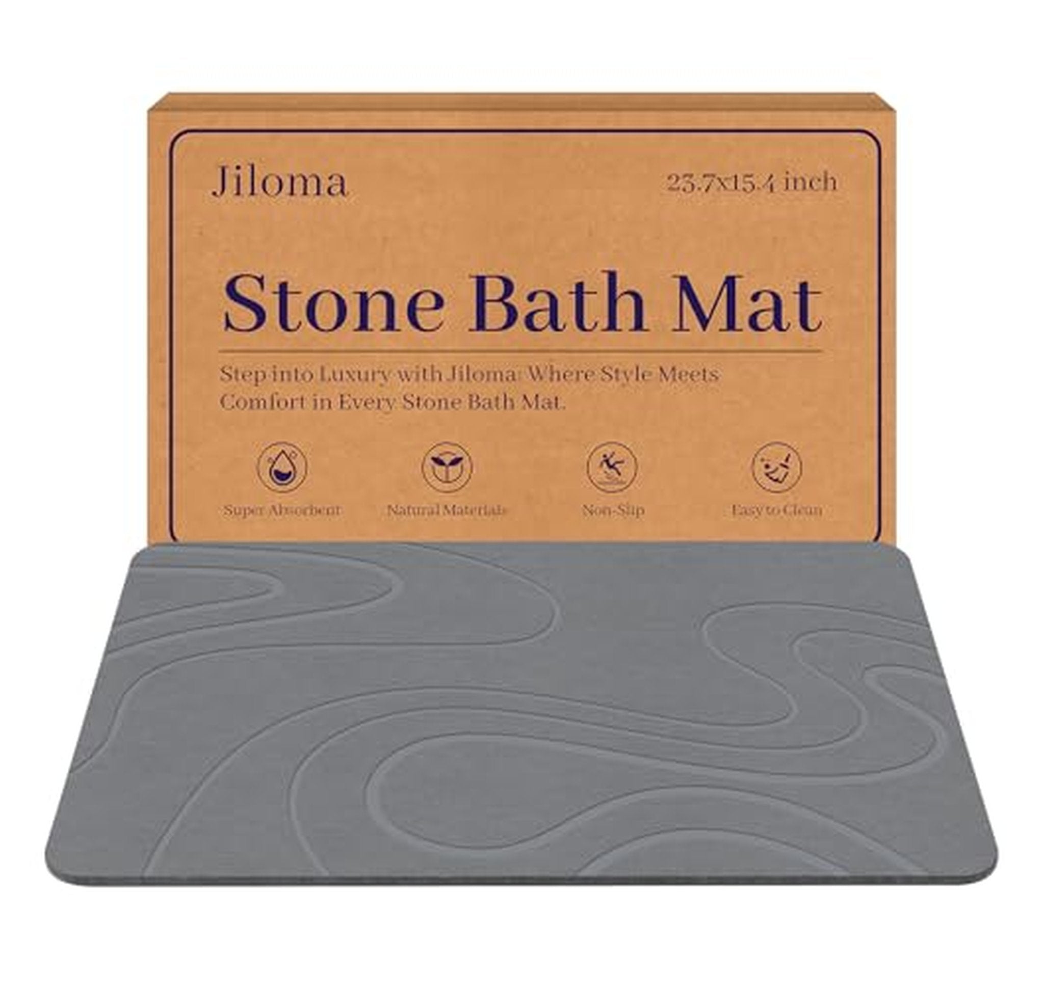 Super Absorbent Diatomite Non-Slip Stone Bath Mat