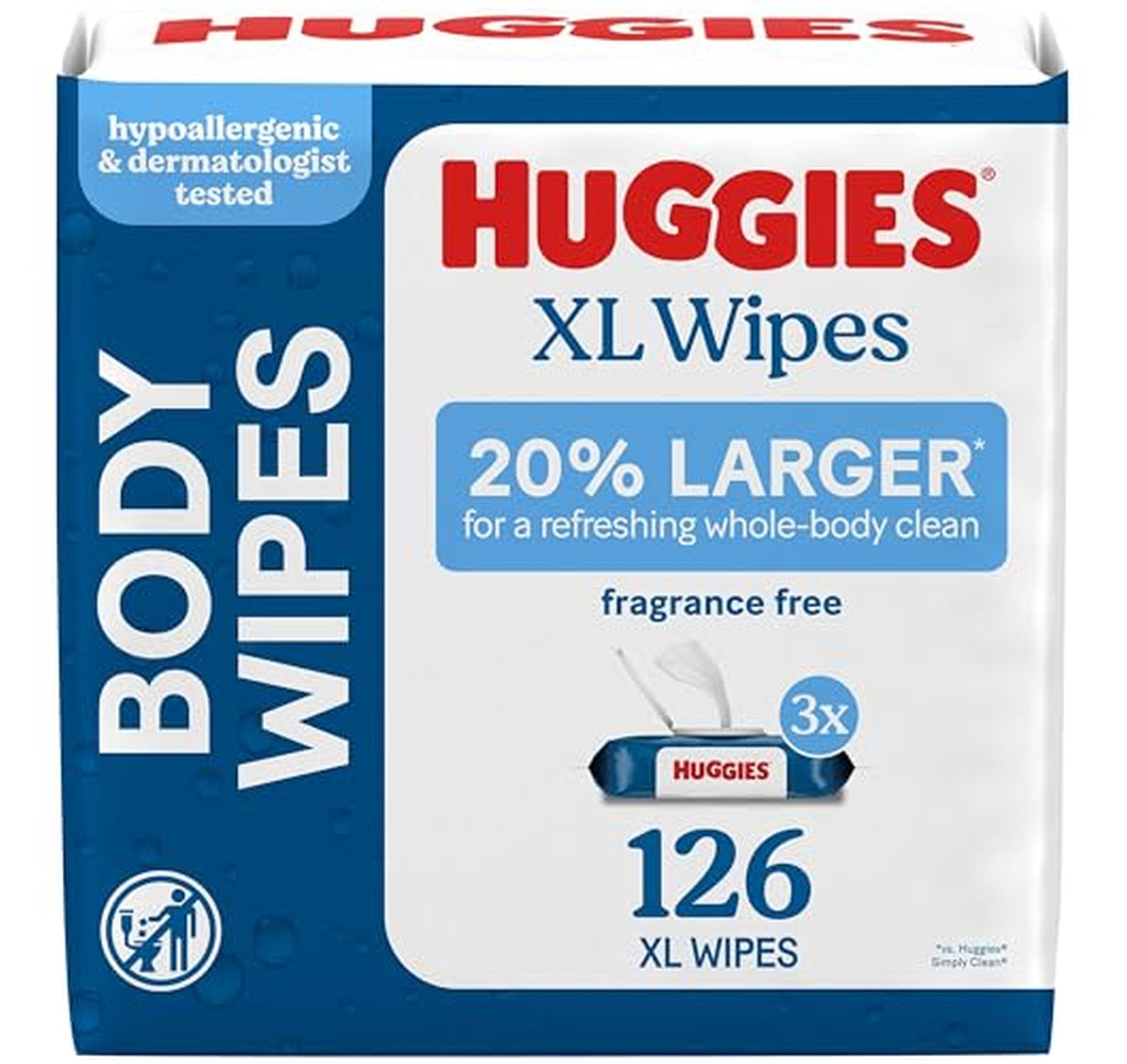 HUGGIES Extra Large Unscented Baby Wipes 126 Count