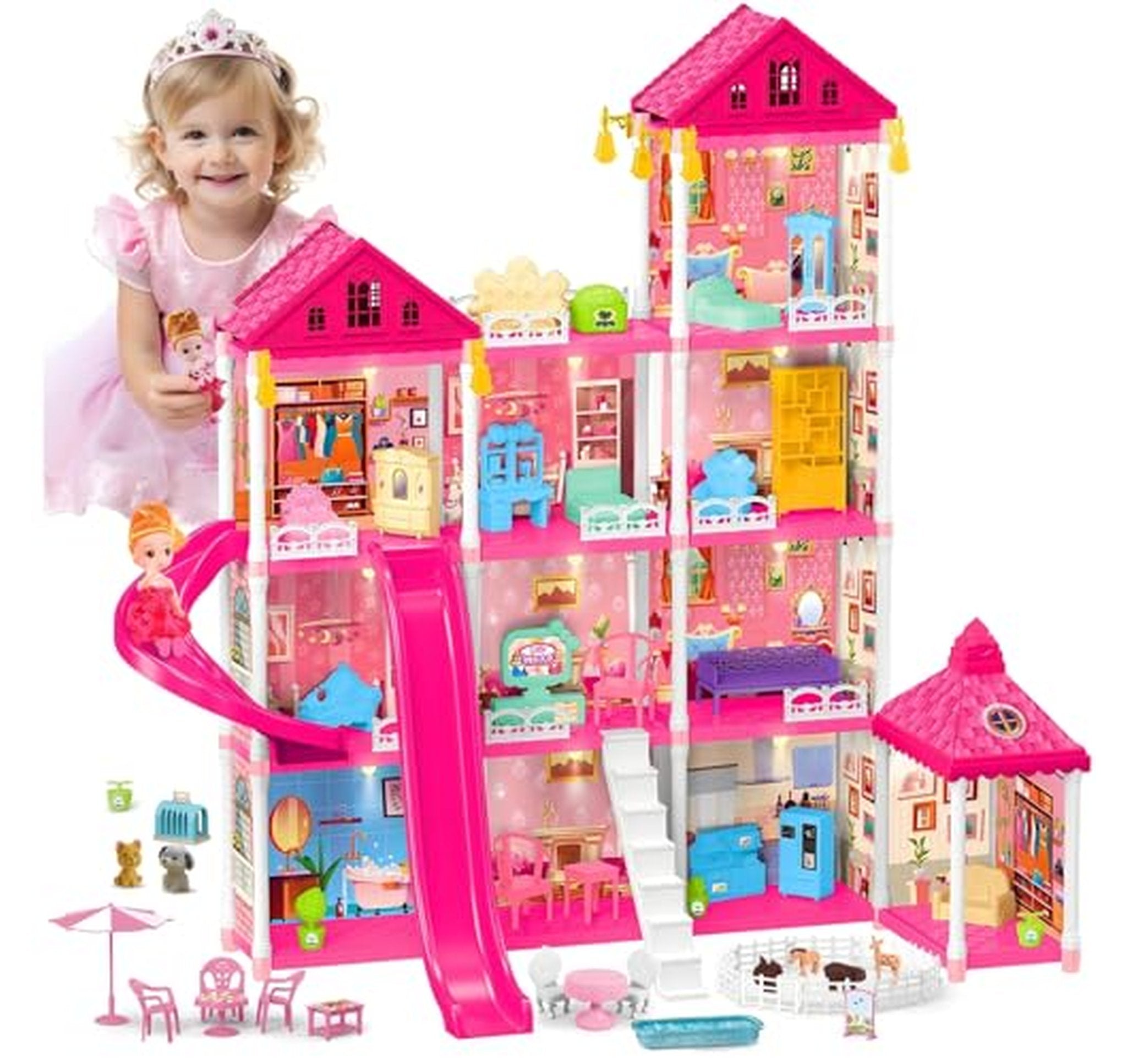 Princess Castle Dollhouse Building Playset
