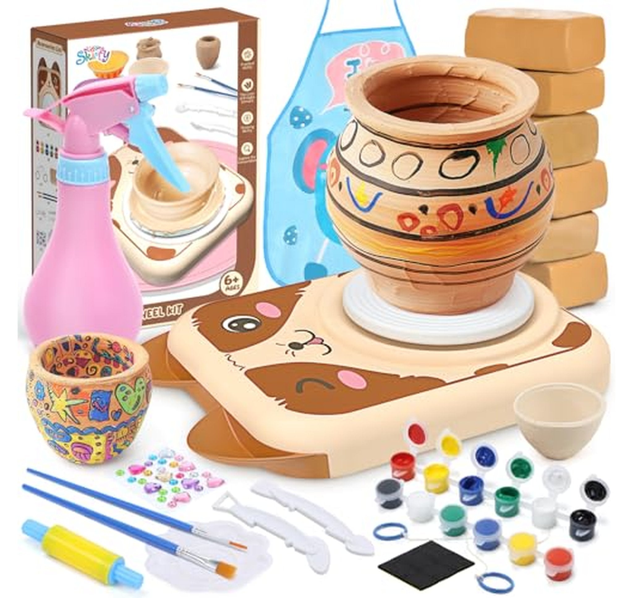 Kids Pottery Wheel and Clay Art Kit