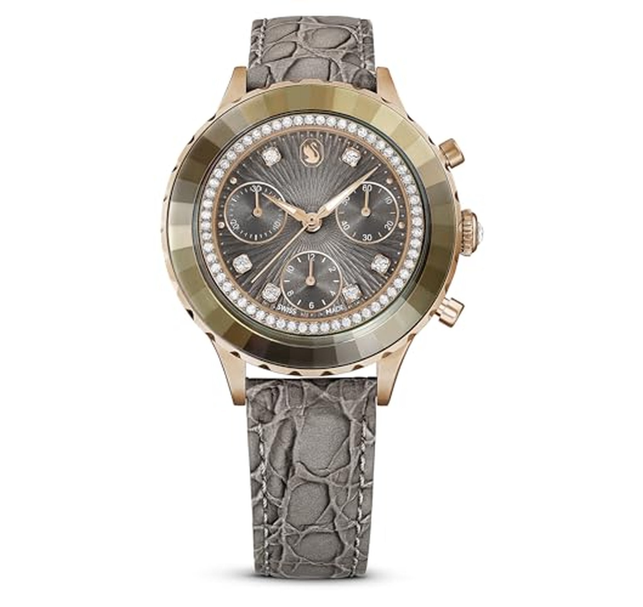 Swarovski Octea Chronograph Swiss-Made Leather Watch