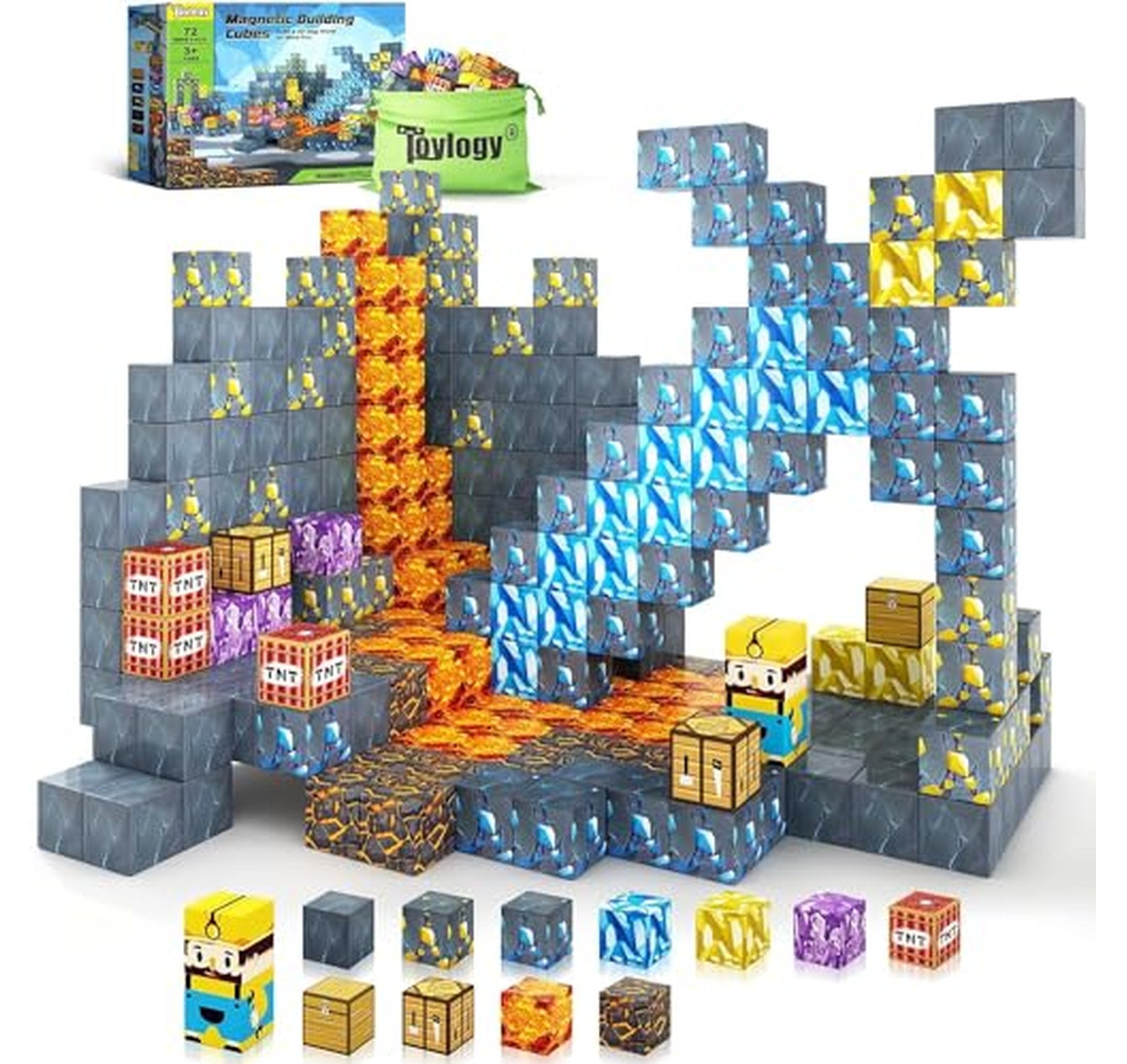 Magnetic STEM World Building Blocks Toy Set