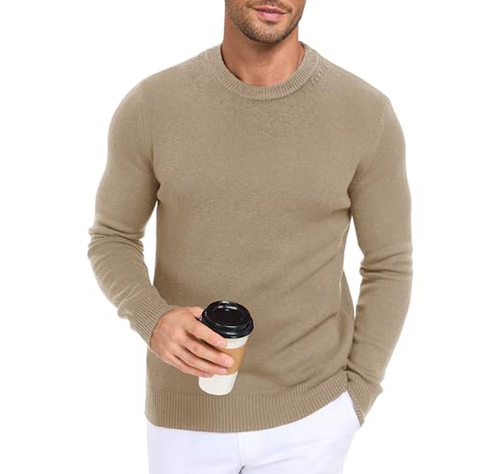 Slim Fit Crew Neck Knit Sweater