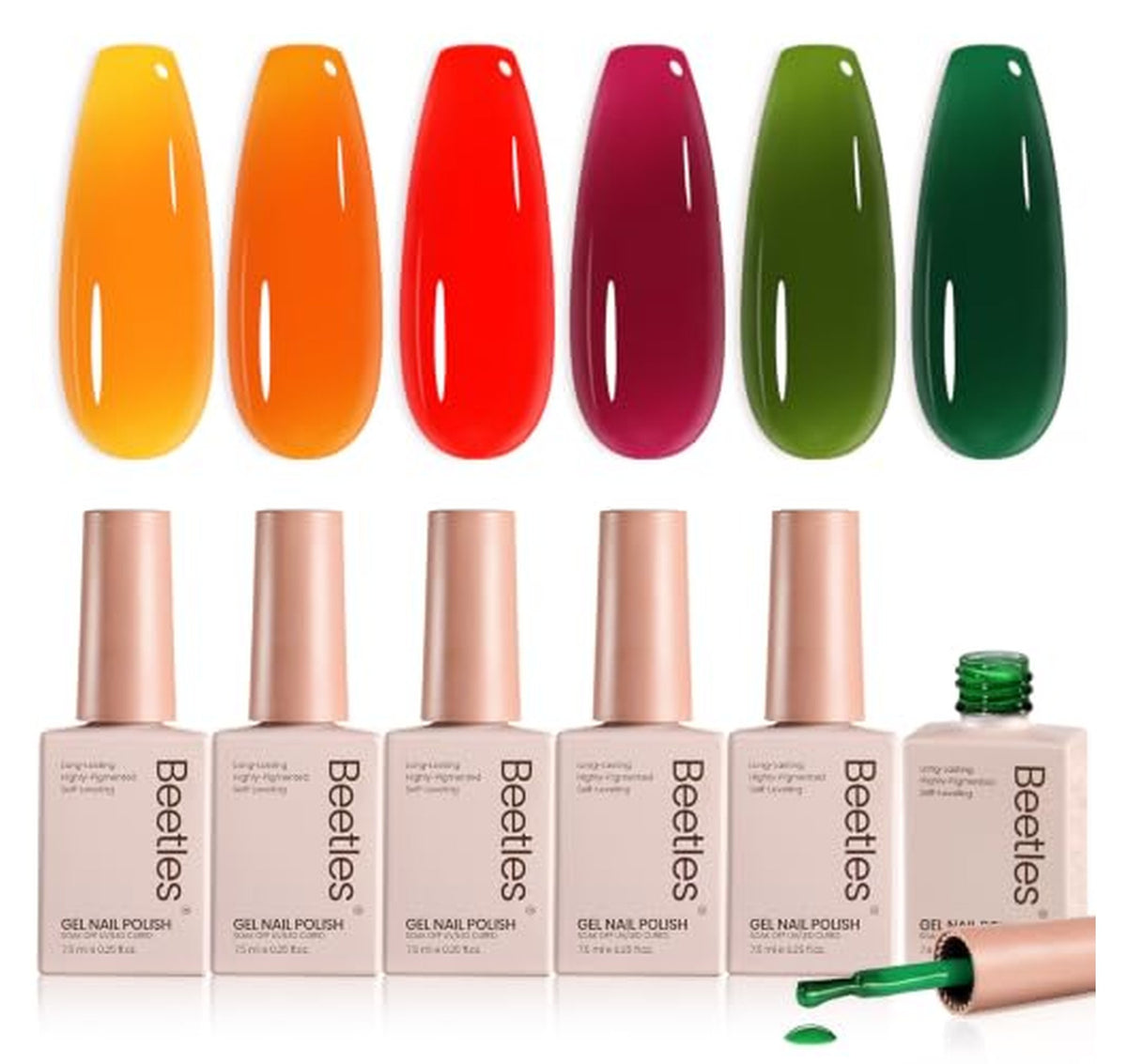 6 Color Jelly Sheer Gel Nail Polish Set
