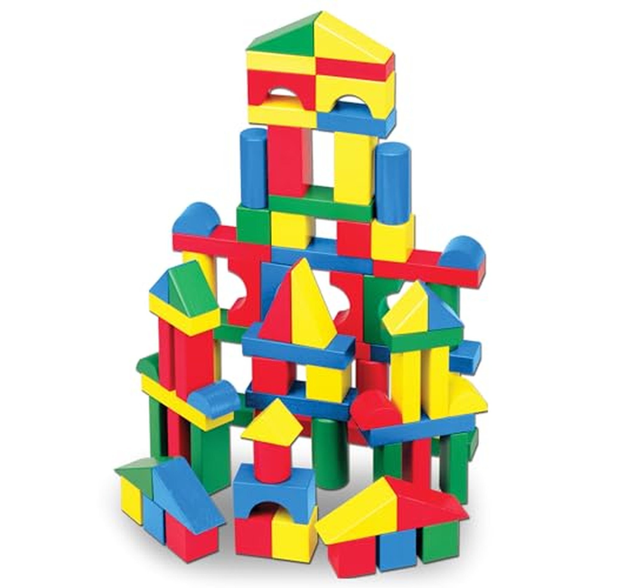 Melissa & Doug 100 Piece Wooden Building Blocks Set