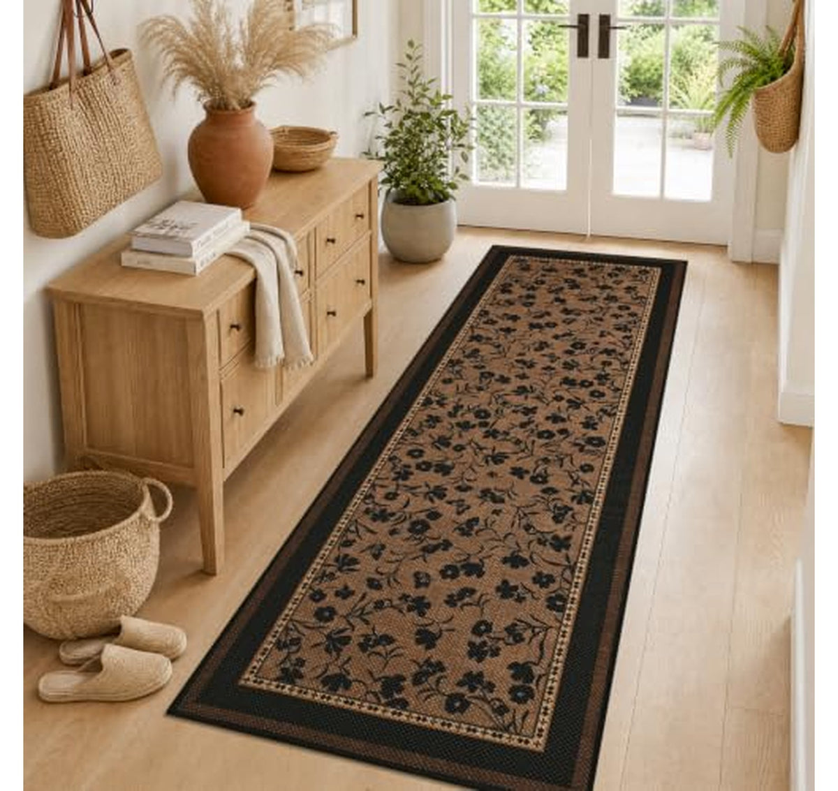 Easy Jute Non Slip Washable Runner Rug 2x6