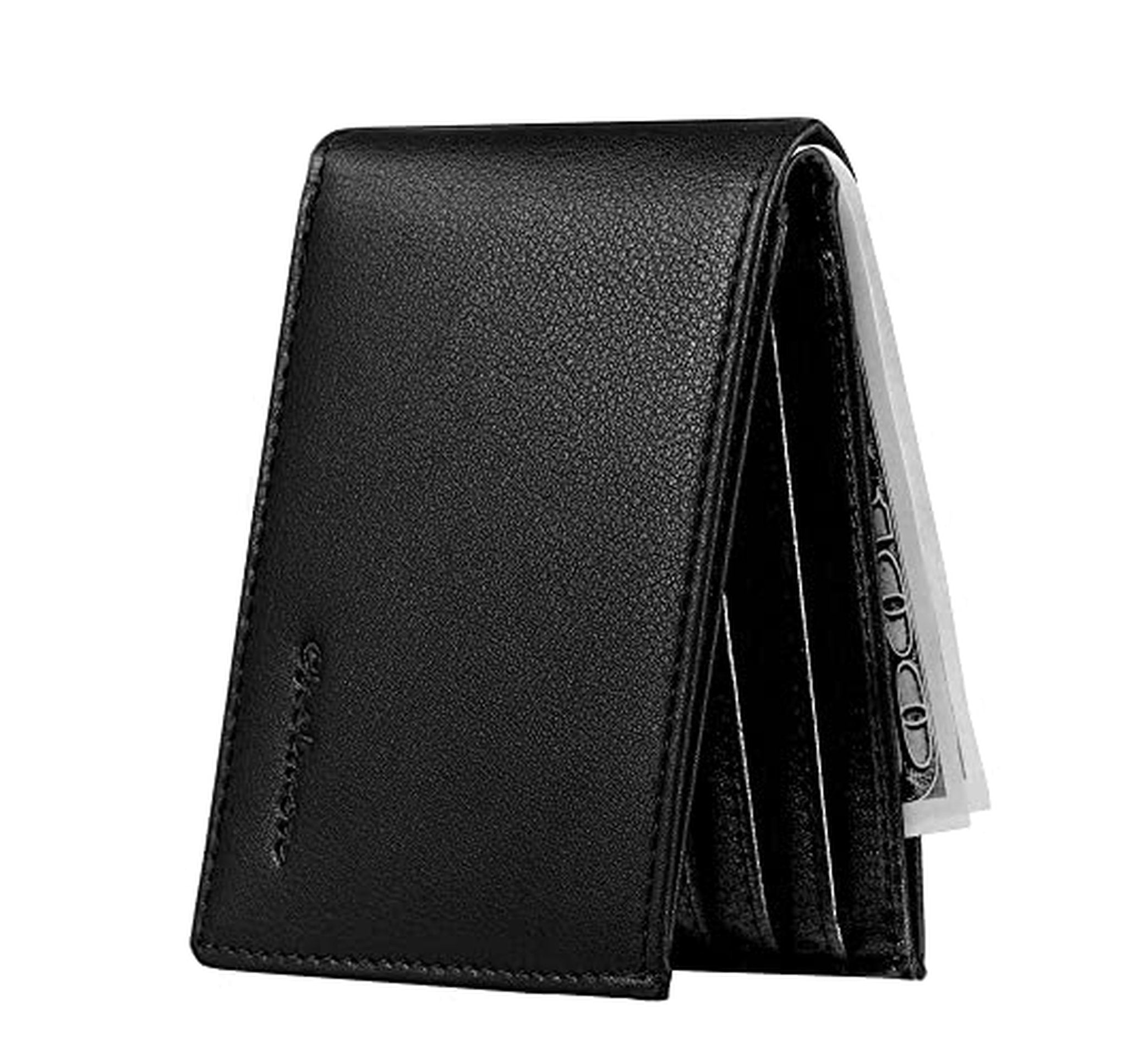 RFID Blocking Slim Minimalist Bifold Wallet with ID Window