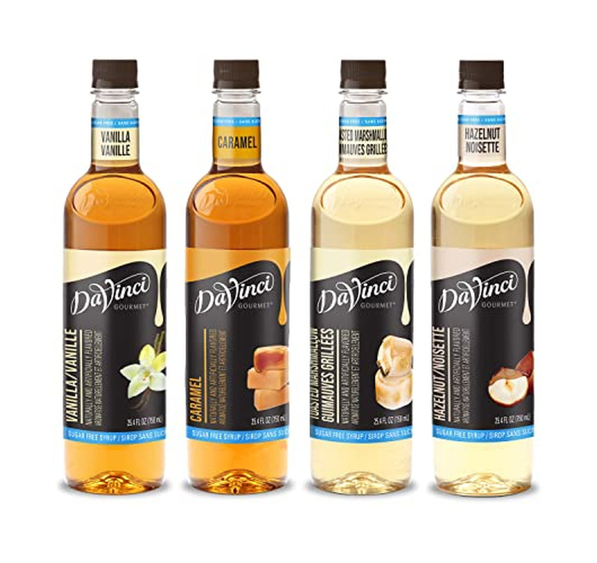 4 Pack DaVinci Gourmet Sugar Free Syrup Variety