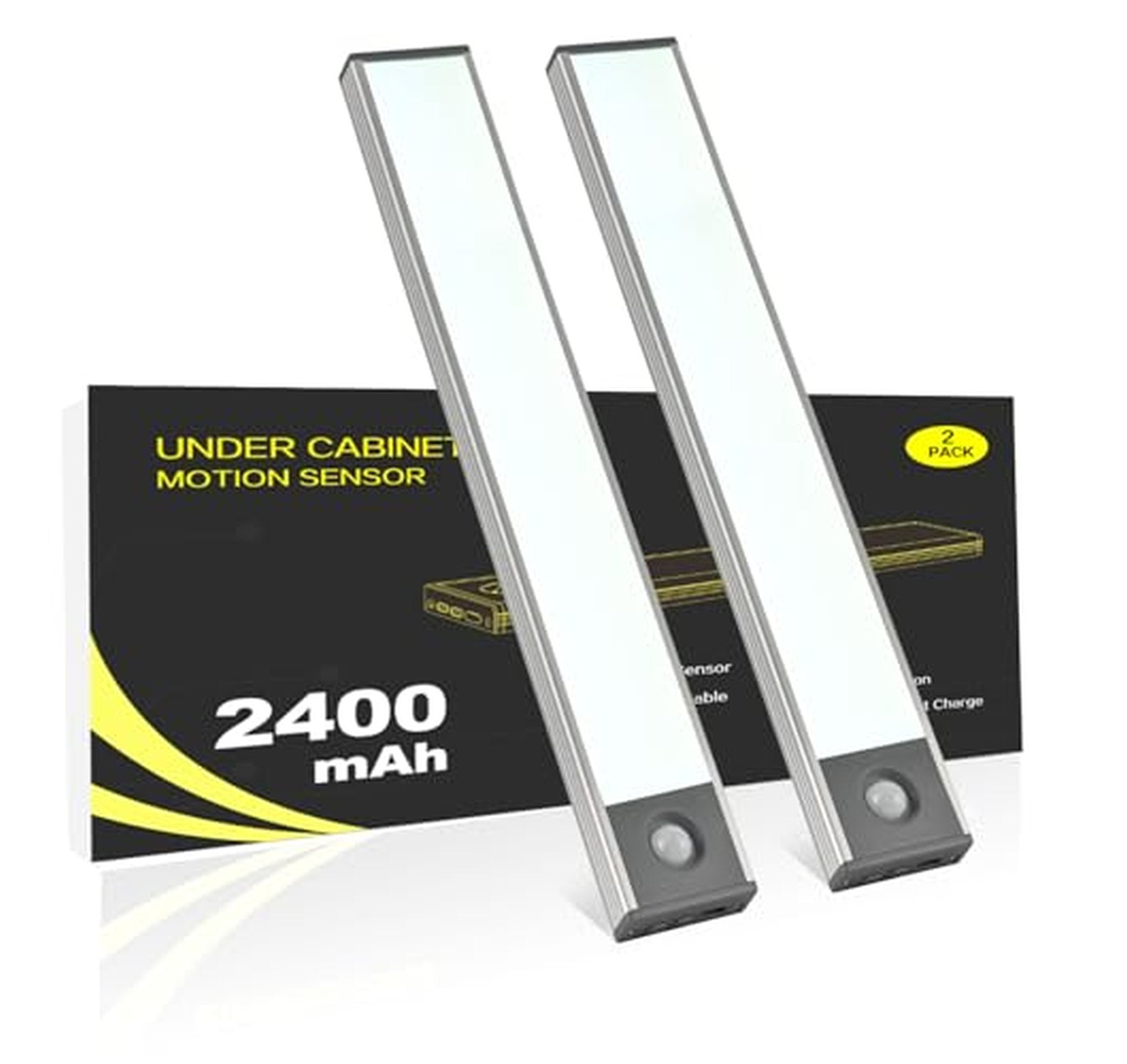 2 Pack Rechargeable Motion Sensor Under Cabinet Lights