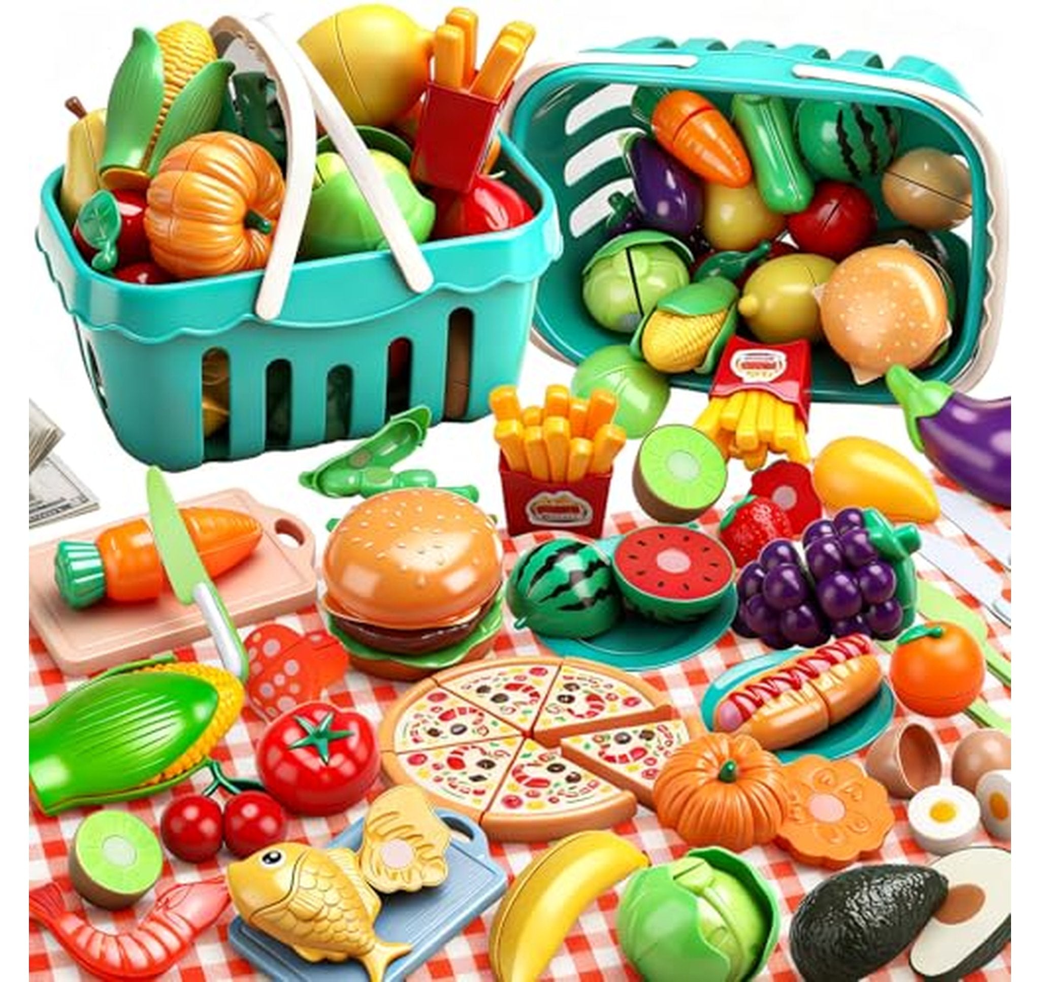 120 Piece Kids Pretend Play Food Set