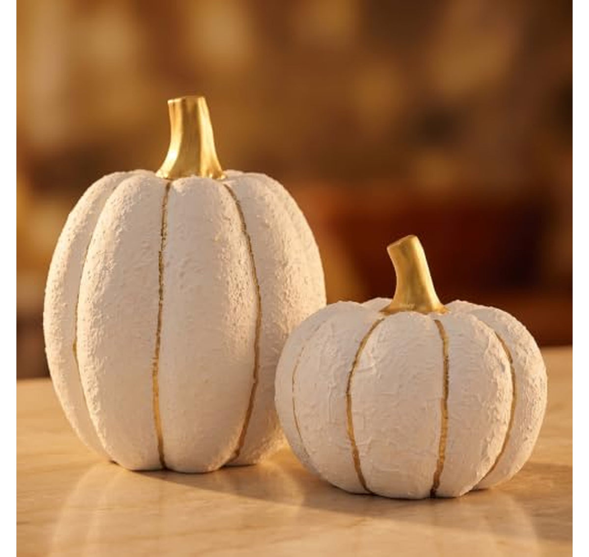 2 Pack Resin Pumpkin Fall Table Decor